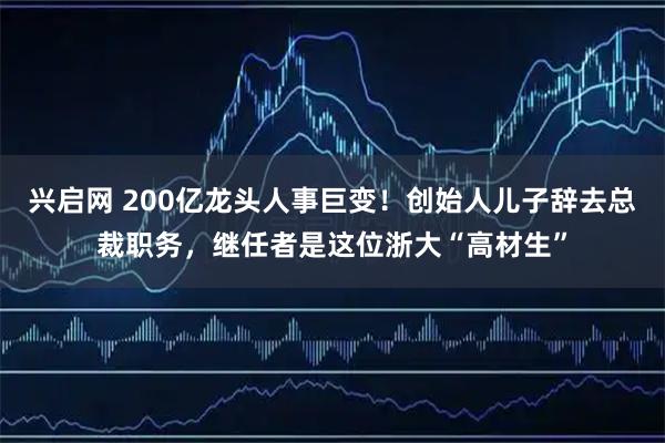 兴启网 200亿龙头人事巨变！创始人儿子辞去总裁职务，继任者是这位浙大“高材生”