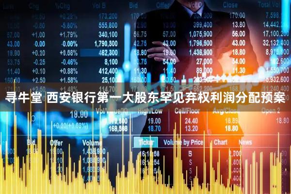寻牛堂 西安银行第一大股东罕见弃权利润分配预案